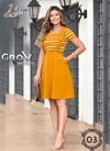 Orange Colour Latest fancy Designer Party Casual Wear Western Cotton Stretchable Lycra One Pice Collection GROV 03